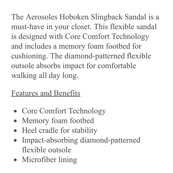 Aerosoles Women's Hoboken Slingback Sandal Silver Faux Leather/Elastic Size 10.5 - Picture 8 of 8